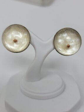 Coro Mustard Seed Lucite Screw Back Earrings Vintage Gold Tone